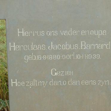 BARNARD Herculaas Jacobus 1880-1939