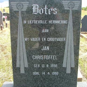 BOTES Jan Christoffel 1898-1980