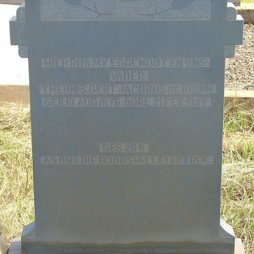 BRUIN Theunis Gert Jacobus, de 1876-1947