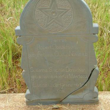 DONALDSON Robert 1921-1922 ::  DONALDSON  Susanna Sophia 1925-1929