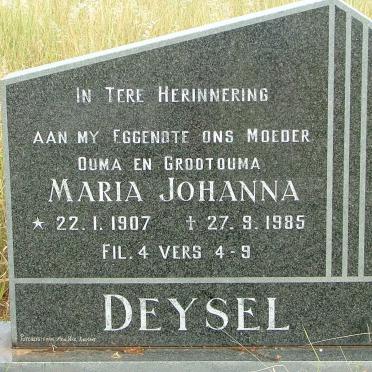 DEYSEL Maria Johanna 1907-1985