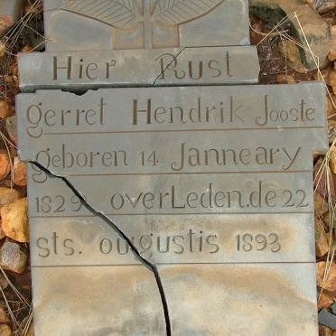JOOSTE Gerret Hendrik 1829-1893