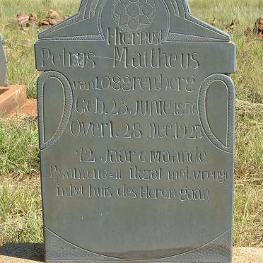 LOGGRENBERG Petrus Mattheus, van 1856-1928