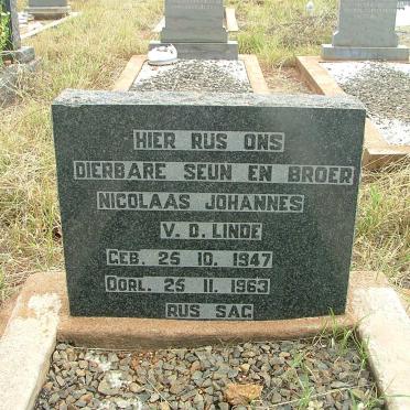 LINDE Nicolaas Johannes, v.d. 1947-1963