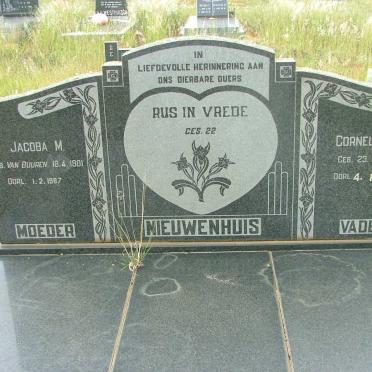 NIEUWENHUIS Cornelius A. 1894-1978 &amp; Jacoba M.  VAN BUUREN 1901-1987