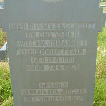 PFAHL Willem Johannes Theodorus 1891-1953