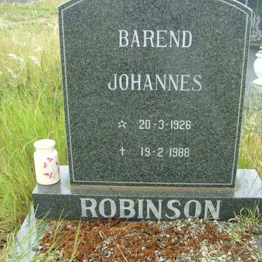 ROBINSON Barend Johannes 1926-1988