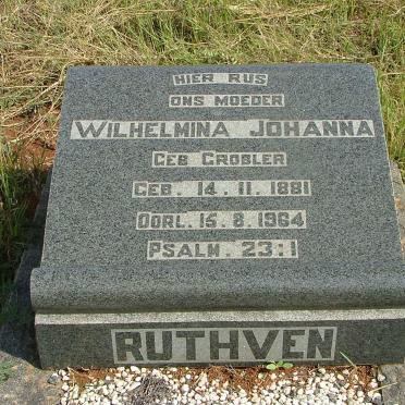 RUTHVEN Wilhelmina Johanna  nee  GROBLER 1881-1964
