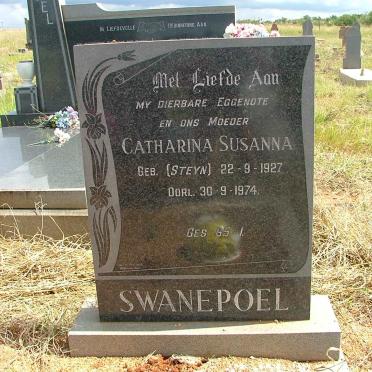 SWANEPOEL Catharina Susanna nee  STEYN 1927-1974