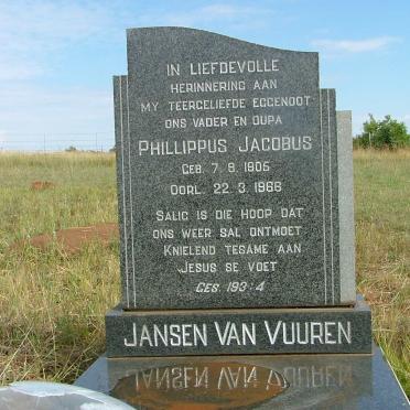 VUUREN Phillippus Jacobus, Jansen van 1905-1966