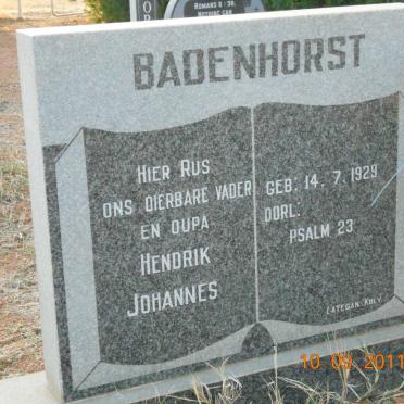 BADENHORST Hendrik Johannes 1929- &amp; Martha Sophia ROSSOUW 1942-1995