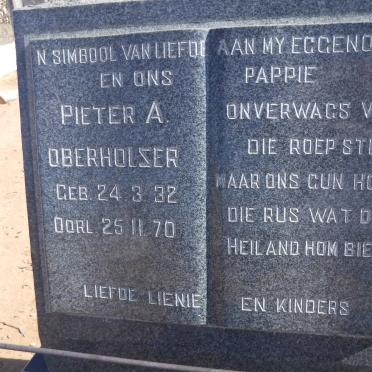 OBERHOLZER Pieter A. 1932-1970