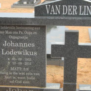 LINDE Johannes Lodewikus, van der 1933-2013