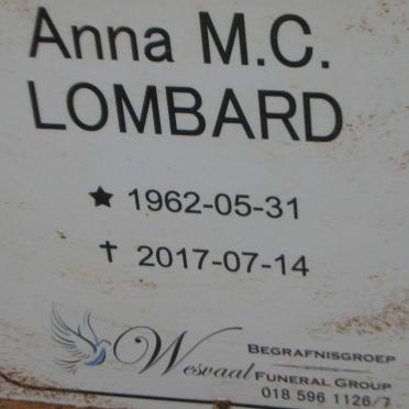 LOMBARD Anna M.C. 1962-2017