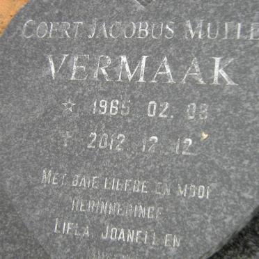 VERMAAK Coert Jacobus Muller 1965-2012