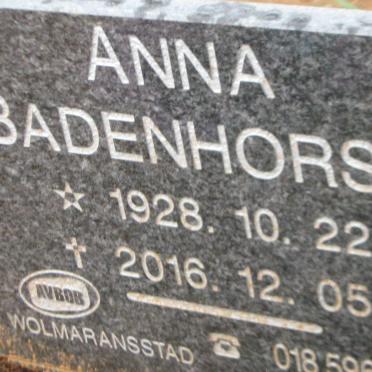 BADENHORST Anna 1928-2016