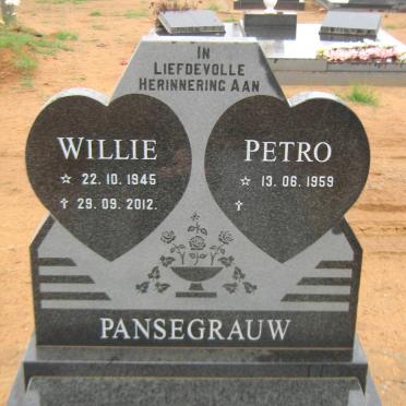 PANSEGRAUW Willie 1945-2012 &amp; Petro 1959-