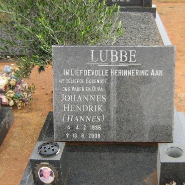 LUBBE Johannes Hendrik 1935-2008
