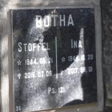 BOTHA Stoffel 1944-2016 &amp; Ina 1949-2017