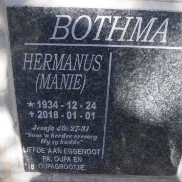 BOTHMA Hermanus 1934-2018