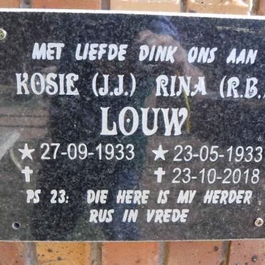 LOUW J.J. 1933- &amp; R.B. 1933-2018