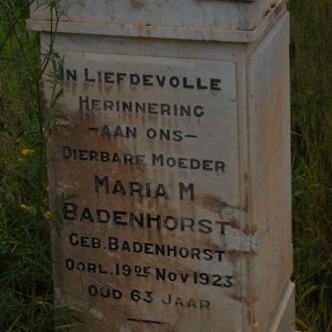 BADENHORST Maria M. nee BADENHORST -1923