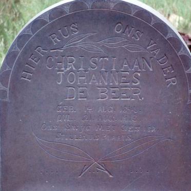 BEER Christiaan Johannes, de 1846-1913