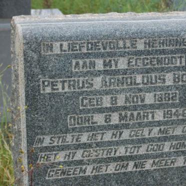 BOTHA Petrus Arnoldus 1882-1946
