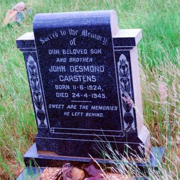 CARSTENS John Desmond 1924-1945