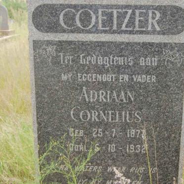COETZER Adriaan Cornelius 1877-1932