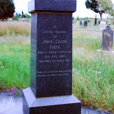 FIRTH John Leask 1880-1953  :: FIRTH Cathrine Jessie Taylor nee LEASK 1886-1953 