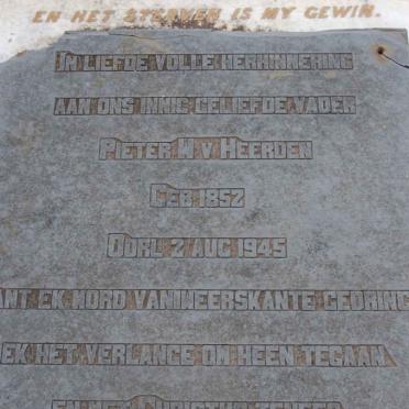 HEERDEN Pieter W., v. 1852-1945