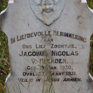 HEERDEN Jacobus Nicolas, v. 1930-1931