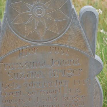 KRUGER Franssuna Johana Suzana 1917-1918