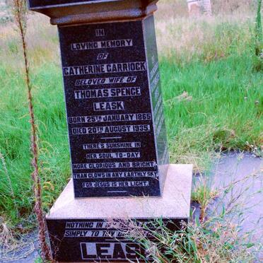 LEASK Catherine Garriock 1865-1935