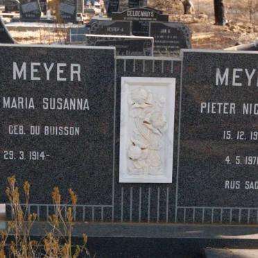 MEYER Pieter Nicolaas 1913-1976 &amp; Maria Susanna DU BUISSON