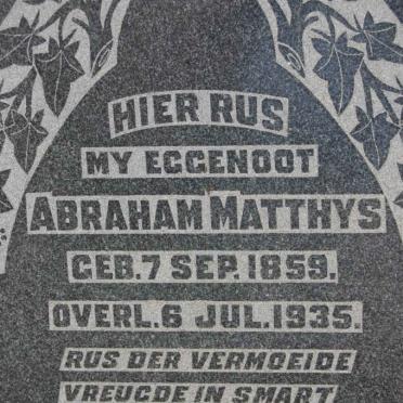 MATTHYS Abraham 1859-1935