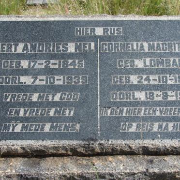 NEL Gert Andries 1845-1939 &amp; Cornelia Magrita LOMBARD 1847-1938