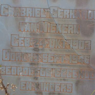 NIEKERK Grabriel Gerhardus, van 1903-1946