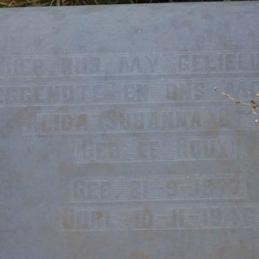 OTTO Alida Susanna nee LE ROUX 1877-1946