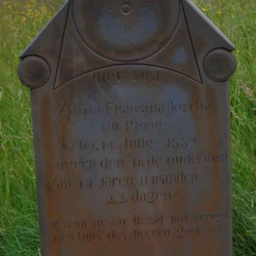 PLOOY Anna Fransina Doretia, du 1889