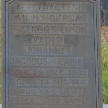 RABIE Johannes Jacobus 1862-1941