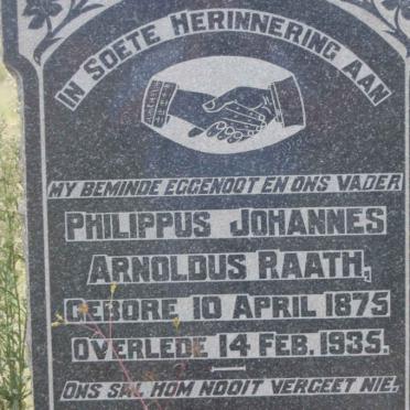 RAATH Philippus Johannes Arnoldus 1875-1935