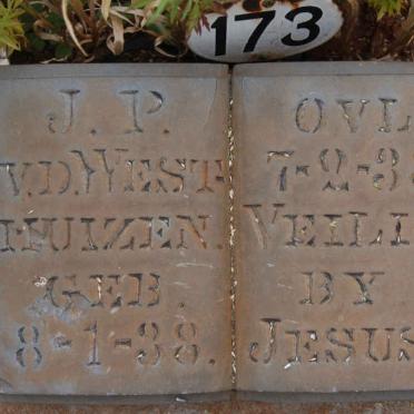 WESTHUIZEN J.P., v.d. 1938-1938