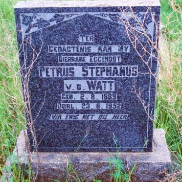 WATT Petrus Stephanus, v.d. 1889-1952