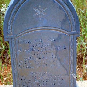 WALT Susanna Elizabeth, v.d. nee KRUGER 1860-1944
