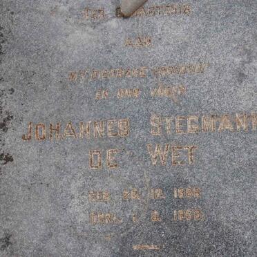 WET Johannes Stegman, de 1896-1959