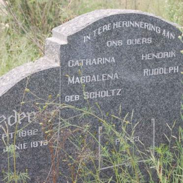 SCHOLTZ Hendrik Rudolph &amp; Catharina Magdalena SCHOLTZ 1882-1978