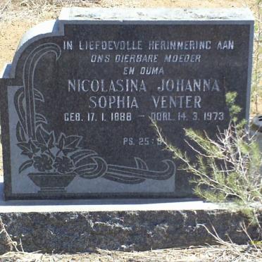 VENTER Nicolasina Johanna Sophia 1888-1973