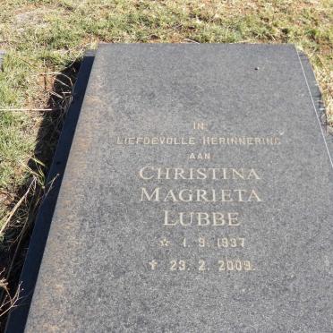 LUBBE Christina Magrieta 1937-2009